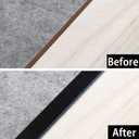 Trimold 3Pcs Aluminum T Molding Trim & Floor Transition Strips, Flat Divider Strip for Door Threshold and Joining Flooring Gaps of Laminate Planks Tile (4.2Ft x 0.8In, Matte Black)