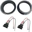 Speakers Adapter for VW Golf IV Passat Speaker Spacer Rings 165mm 6.5" Kit with Wiring Harness