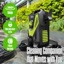 4800PSI PowerWasher with 4 Quick Connect Nozzles, Foam Cannon for Car, Lane, Patio Cleaning