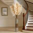 55inch 10pcs Dried Pampas Grass Decor Tall-Tall Pampas Grass for Floor Vase,Brown Large Pompas Grass Floral-Long Fluffy Pompas Grass for Living Room,Corner,Farmhouse,Wedding and Boho Home Decor