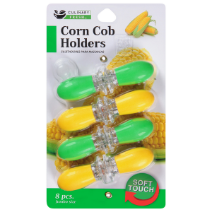 Everyday Culinary Fresh 8 Jumbo Corn Cob Holders, Pack of 3