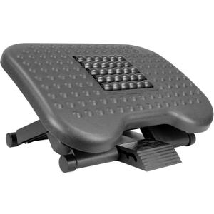 Mount-It! Ergonomic Under Desk Footrest with Massage Rollers, Adjustable Height & 30 Tilt Foot Rest Under Desk (4.25"6.75"), Office Foot Stool with Non Slip Surface (Black)