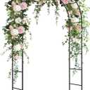 Garden Arch Trellis for Climbing Plants Outdoor - Height: 94.5", Length: 55", Sturdy Metal Garden Arbor with Rust-Proof Coating, Garden Arch for Wedding Decorations and Balloon Arch Stand