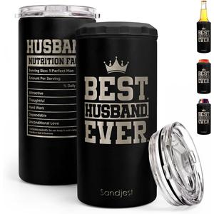 Gift for Husband Can Cooler Stainless Steel 12oz, Insulated Tumbler for Men, Travel Cans Koozie, Gifts for Birthday, Christmas