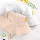Baby Sun Hat for Toddler Kids Bamboo Rayon Bucket Hat Summer Beach Sun Protection Baby Hats for Boys Girls