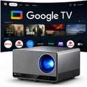Native 4K Projector for Home Theater, Google TV, 3000 ANSI Lumens | AI auto Focus and Keystone Correction, WiFi, Bluetooth, and dual Hi-Fi Speakers for Home Theater, Gaming, and Outdoor Movies