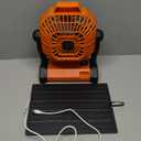 Drchop 20000mAh Solar Camping Fan, 10W Solar Powered Fans with Solar Panel, Rechargeable Fan & Led Lantern, Battery Operated Powered Outdoor Tent Fans for Camping Summer Essentials (Orange)