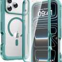 Diaclara Magnetic Designed for iPhone 17 Pro Max Case Full Body Bumper,[Compatible with MagSafe] Military Drop Proof Cover with Built-in Touch Sensitive Anti-Scratch Screen Protector,Green