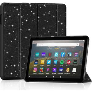 Lainergie Case with Auto Wake/Sleep, Black Glitter