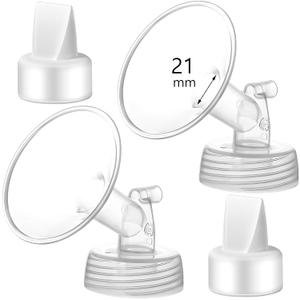 21mm Flange and Duckbill Valve Compatible with Spectra S1 S2 9 Plus Breastpump Replacement to Spectra Pump Parts, Not Original, Replace Accessories.