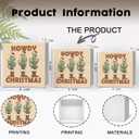 Howdy Christmas Western Cactus Cowgirl Boots Wooden Box Sign, Country Christmas Wood Signs For Home Office Desk Shelf Table Decor, Western Decorations, 6x6 Inch (color-8)