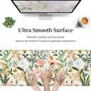 Floral Mouse Pad Stitched Edge Xl Large Mousepad 31.5" X 12" Rubber Base Non Slip Desk Mat For Laptop Pc Computer Gaming