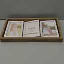 2-Pack 4x6 Rotating Photo Frame Rustic Wooden Picture Frames, Double Side-Display 6 Photos, Floating Photo Frame Family Frame for Tabletop Display (NATURAL WOOD)