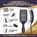 BEAUXSOI Vented Detangling Brush for Wet or Dry, Thick, Coily, and Curly Hair | Curved Vent Brush for Blow Drying