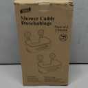 TAILI Shower Caddy Suction Cup 2 Pack, Heavy Duty Bathroom Organizer, Removable Shelves for Inside Shower, Shampoo, Waterproof Suction Plastic Storage for Bathroom Accessories Holder, White