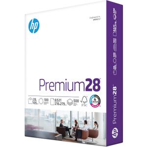 HP Printer Paper | 8.5 x 11 Paper | Premium 28 lb | 1 Ream - 500 Sheets | 100 Bright | Made in USA - FSC Certified | 205200R HP Printer Paper | 8.5 x 11 Paper | Premium 28 lb | 1 Ream - 500 Sheets | 100 Bright | Made in USA - FSC Certified | 205200R