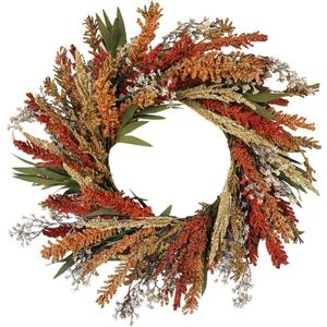 22 Inch Fall Harvest Wreath Wheat Grain Decor Rustic Thanksgiving Wreaths for Front Door Autumn Farmhouse Decor Indoor Outdoor