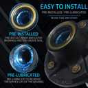 iBroPrat 2Sets 3500Lb Trailer Idler Hub Kits 5 Bolt 4.5, Trailer Idler 5 Lug Hub Kits Pre-Installed and Lubricated for 3500 lbs 1-1/16'' to 1-3/8'' #84 Spindle Tapered Axle