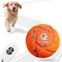 Smart Interactive Dog Toy Ball - Auto Bouncing & Rolling, Chew-Resistant E-TPU Material, 3 Interactive Modes, IPX7 Waterproof, Smart Chase Pet Toy Ball for Medium and Large Dogs (Orange)