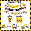 Construction Party Supplies Dump Truck Party Decorations Set with caution tape, construction pennant flags, Happy Birthday Banner, Vehicle Banner for Kids Birthday Party