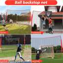 10x20ft Portable Sport Net with Handbag and 12 Ground Nails. Stable Backstop Net for Softball, Lacrosse, Soccer, Baseball. Ball Stop Equipment for Backyard Garden Training（Only Block）