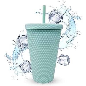 Manna Rubberized 24oz Straw Cap Coral