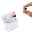 Hearing Aids for Seniors, Hearing Aid Rechargeable with Noise Cancellation Adults, senior Invisible Hearing Amplifier With Portable Charging Case Comfort Design and Nearly Invisible