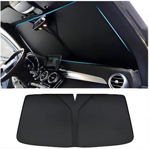 Basic Black Auto Glass Sunshade, Windshield Sunshade, Car Windshield Sunshades, Compatible with Cadillac OPTIQ 2024-2025 (normal)