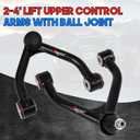 2-4" Lift Front Upper Control Arms for 1988-1998 K1500, 1992-1999 Yukon/ K1500 Suburban, 1988-1991 V1500 Suburban, 1995-1999 Tahoe, Front Tubular Suspension Control Arm for Chevy/GMC