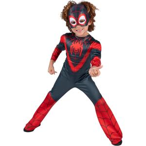 MARVEL Official Toddler Deluxe Halloween Costume - Premium Quality Padded Jumpsuit and Fabric Headpiece (3T-4T)
