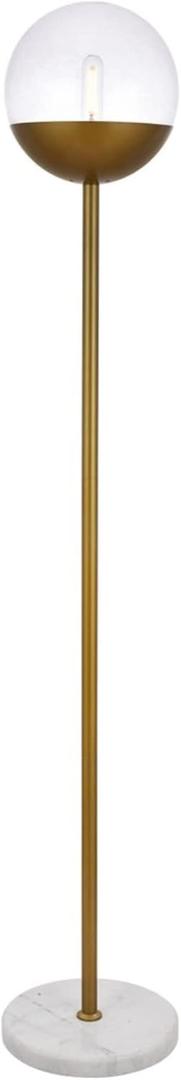 Eclipse 1-Light Metal & Glass Floor Lamp 