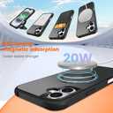 BENTIACC Magnetic Ring Stand Case for iPhone 16 Plus, Black