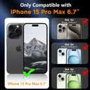 2 x Red2Fire Magnetic for iPhone 15 Pro Max Case, [Compatible with MagSafe][Military Grade Drop Protection][Heavy Duty Shockproof] Non-Slip Translucent Matte Bumper Phone Case for iPhone 15 Pro Max 6.7" (Black)