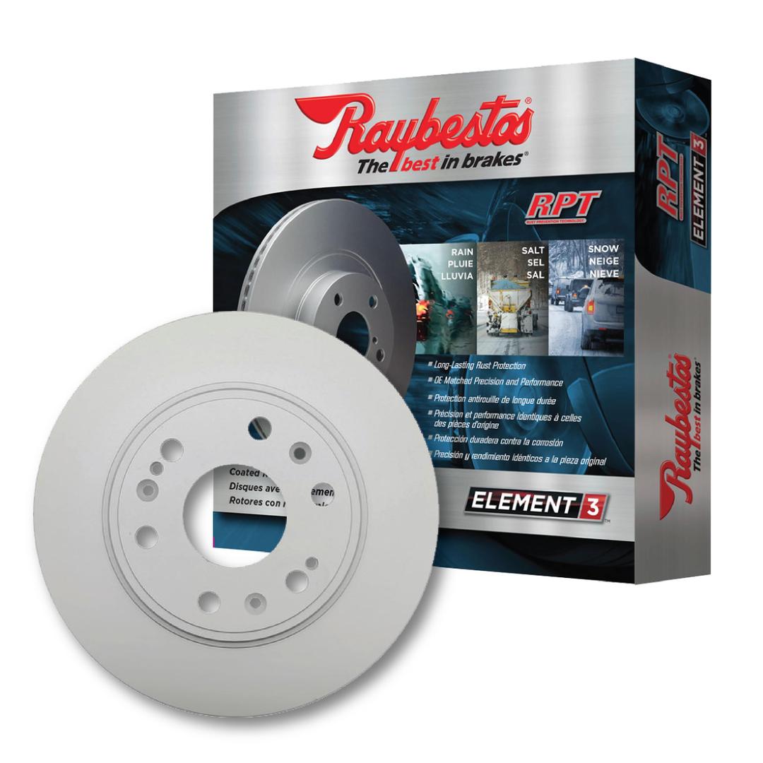 Raybestos Element3 Automotive Replacement Rear Coated Brake Rotor for Select Hyundai Sonata/Ioniq/ElantraGT, Kia Optimta/Forte/Nitro (981009FZN)