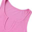 LovelyWholesale Bodycon Maxi Dresses for Women Sexy Sundresses Summer Ribbed Tank Dress B-Pink Small