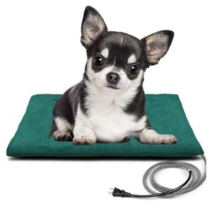 PETNF Outdoor Heated Pet Bed with Waterproof Cover,Pet Heating Pads for Dog,Soft Electric Blanket Auto Temperature Control,Heating Mat for Dog House Cabin Cot Doorway,Rescue Cats,Green