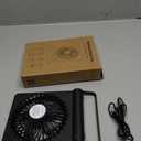 Koonie USB Fan, Strong Wind Ultra Quiet Small Desk Fan 220 Tilt Folding 3 Speeds Adjustable USB-C Corded Powered Personal Fan for Home Office Desktop Black (5.7 inch)