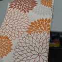 KIMODE Kitchen Mats for Floor Anti Fatigue, 17"x47"+17"x29" Floral Kitchen Floor Mats, Fall Farmhouse Kitchen Rugs Non Slip Cushioned, Comfort Standing Desk Mat for Sink, Laundry, Desk Orange