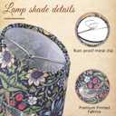 VIHOSE Set of 6 Clip-on Mini Chandelier Lamp Shades, William Morris Style Vintage Botanical Chandelier Shade for Candelabra Bulb, 2.95" x 5.91" x 5.12", Classic Decorative Lampshade