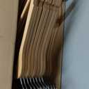 Wooden Hangers 30 Pack, Durable Wood Hangers with 360 Swivel Hook & Notches, Slim Coat Hanger Wooden for Closet, Smooth Wood Clothes Hanger with Pant Bar, Natural