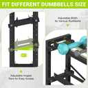 Eocnrhe Dumbbell Rack Stand Only, Weight Rack for Home Gym, 3-Tier Adjustable Dumbell Rack Heavy-Duty Weight Stand for Dumbbells Kettlebells