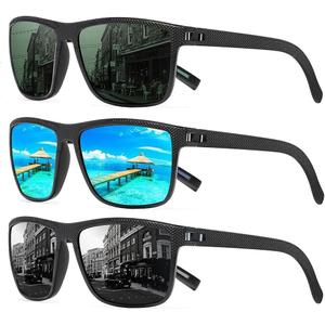 Square Polarized Sunglasses for Men and Women Lightweight Frame Sun Glasses with UV Protection