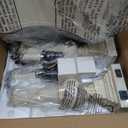 26" Farmhouse Table Lamps Set of 2, Rustic Touch Control Bedside Lamps with 2 USB Ports & AC Outlet, Vintage White Resin 3-Way Dimmable Nightstand Lamp Linen Fabric Shade for Living Room Bedroom Decor