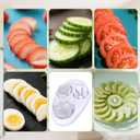 3 in 1 Boiled Egg Slicer, 3-Way Egg Slicer for Hard Boiled Eggs 3 Slice Modes Chopper Cutter Stainless Steel Dicer Multipurpose Kitchen Utensils for Butter Mushroom Strawberry Tomato