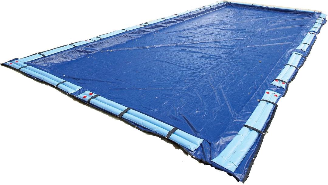Blue Wave BWC964 Gold 20-ft x 40-ft Rectangular In Ground Pool Winter Cover,Royal Blue, 45' x 25'