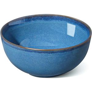 LE TAUCI Cereal Bowls 6 Inch, Ceramic Bowl Set for Soup, Dessert, Fruits, Salad, Noodle, Ramen, 22 Ounce Bowls for Kitchen, Set of 2, Ceylon blue