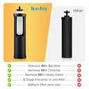 IceJoy Ultra-Filtration Gravity Water Filter System, Stainless Steel Countertop Purifier, NSF/ANSI 42 Certified, 2.25G Carbon Block