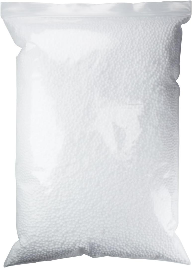 AOODOOM 300,000pcs Foam Balls Mini Polystyrene Beads, Slime Supplies Foam Beads 2-3mm for DIY Crafts Slime Balls Party Decorations (White)