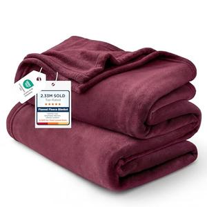 Bedsure GentleSoft Fleece Throw Blanket Burgundy Red - 300GSM Blankets for Couch, Sofa, Bed, Soft Lightweight Plush Cozy Throws for Toddlers, 50x60 inches