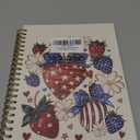 Lacama Cute Bow Spiral Notebook, Independence Day Patriotic Journal Gifts for Women, 4th of July Gifts for Women, She Love Jesus and America Too Cherry Spiral Notebook for School Office Supplies